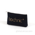 China Foil letters print black pen bag makeup bags Factory
